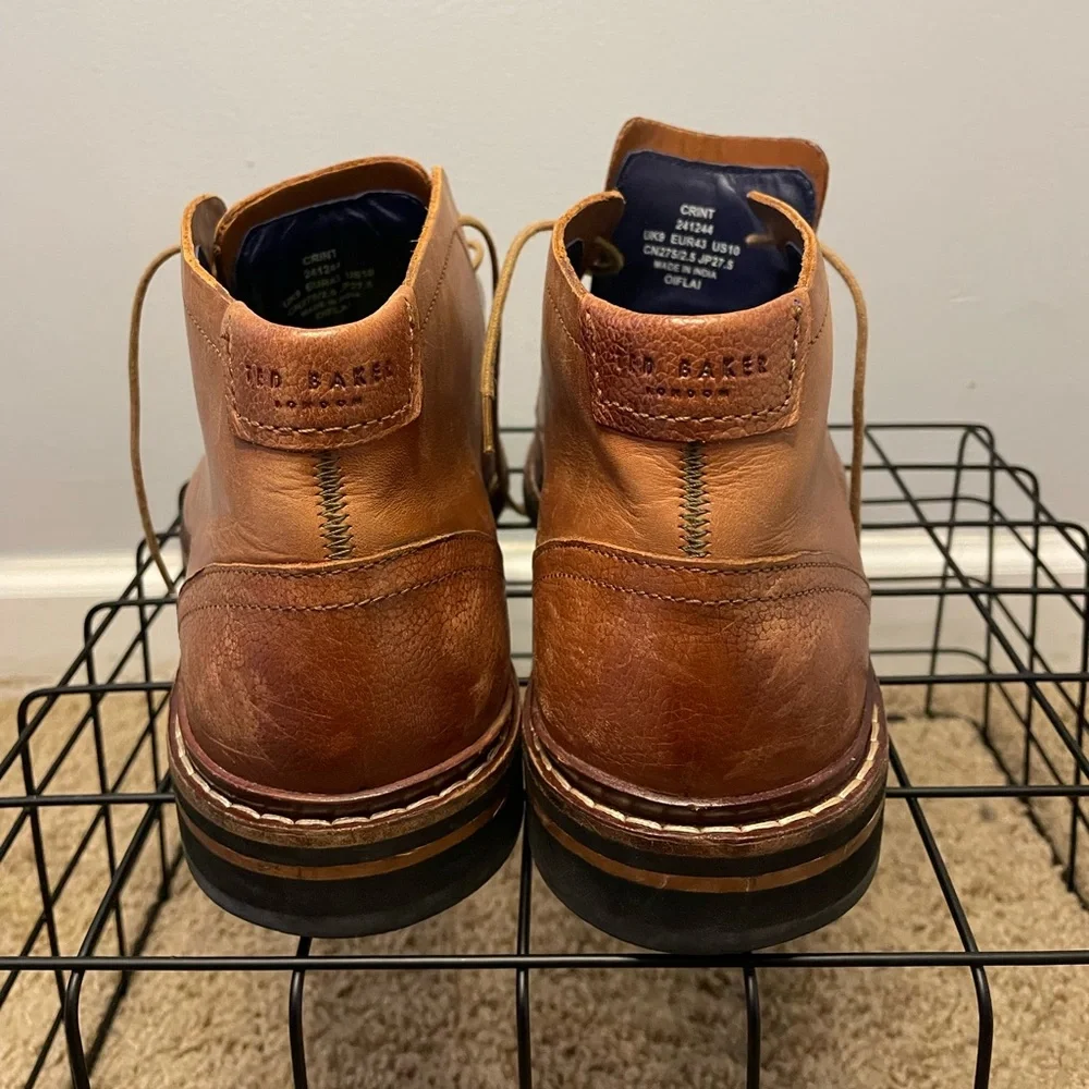 TED BAKER London Azzlan Men US 10 Soft Leather Ankle Chukka Boots